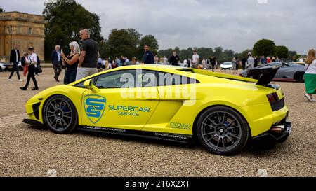 Supercar Service - Lamborghini Gallardo, exposé au salon privé Concours d’Elégance qui se tient au Palais de Blenheim. Banque D'Images