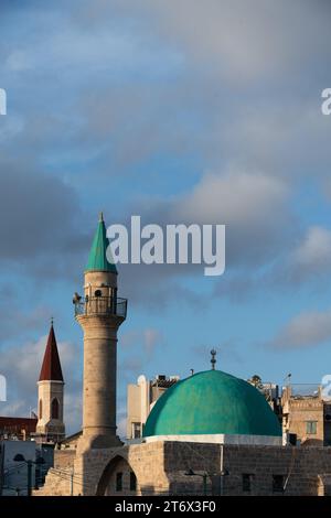 Mosquée Sinana Pacha à Acre, Israël Banque D'Images