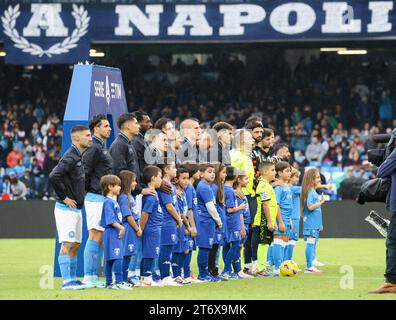 12 novembre 2023, Naples, Campanie, Italie : lors du match de football italien de Serie A SSC Napoli vs FC Empoli le 12 novembre 2023 au stade Diego Armando Maradona à Naples.In Picture : napoli football. (Image de crédit : © Fabio Sasso/ZUMA Press Wire) USAGE ÉDITORIAL SEULEMENT! Non destiné à UN USAGE commercial ! Banque D'Images