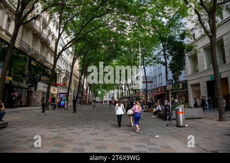 Vienne, Autriche - 13 juin 2023 : vue d'une des rues de Vienne Banque D'Images