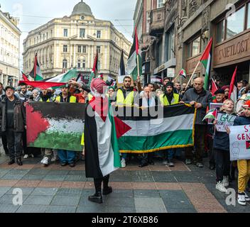 Des milliers de personnes se rassemblent à Sarajevo pour soutenir la Palestine Banque D'Images