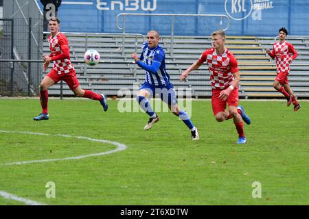 KSC Karlsruher SC U19 A-Junioren Bundesliga besiegt FSV Mainz 05 12. Novembre 2023 Karlsruhe Wildpark Banque D'Images