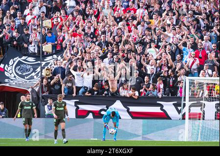 Eric Garcia (L), Aleix Garcia et Paulo Gazzaniga de Gérone vus lors du match de Liga de 2022 à 23 entre Rayo Vallecano et Girona à l'Estadio de Vallecas. Score final ; Rayo Vallecano 1:2 Girona. (Photo Alberto Gardin / SOPA Images/Sipa USA) Banque D'Images