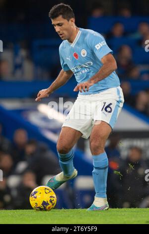 12 novembre 2023 ; Stamford Bridge, Chelsea, Londres, Angleterre; premier League football, Chelsea contre Manchester City ; Rodri de Manchester City Banque D'Images