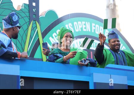 The Lord Mayor's Show 2023, qui remonte à 1215, lorsque le roi John a donné aux habitants de Londres le pouvoir de choisir leur maire. Alderman Michael Mainelli est le nouveau Lord Maire de Londres, Royaume-Uni. Banque D'Images