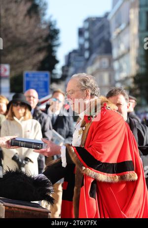 The Lord Mayor's Show 2023, qui remonte à 1215, lorsque le roi John a donné aux habitants de Londres le pouvoir de choisir leur maire. Alderman Michael Mainelli est le nouveau Lord Maire de Londres, Royaume-Uni. Banque D'Images