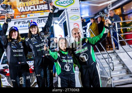 VIGION Jean-Sébastien, BORDERIE Amandine, Renault Clio RS Line Rally5, portrait lors du Rallye Terre de Vaucluse 2023, 7e tour du Championnat de France des rallyes Terre 2023, du 11 au 12 novembre 2023 à Courthézon, France - photo Bastien Roux / DPPI Banque D'Images