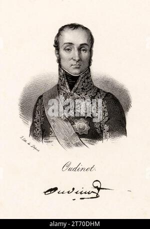 1840 ca , Paris , FRANCE : le général français NICOLAS CHARLES VICTOR OUDINOT ( 1791 - 1863 ) Duc de REGGIO , soldat, homme d'État et diplomate . Envoyé par Napoléon III BONAPARTE , pas encore empereur , pour réprimer la République romaine en 1849 , dirigé par Giuseppe Mazzini . Gravure de Delpech , Paris . - PORTRAIT - RITRATTO - GENERALE di FRANCIA - Duca - nobili - nobiltà francese - noblesse française - SECONDO IMPERO - Repubblica Romana - BUONAPARTE - BONAPART - Prima guerra d'indipendenza italiana - ASSEDIO DI ROMA - RISORGIMENTO - HISTOIRE - FOTO STORICHE - médailles - medaglie - ILLUSTRAZIONE - ILLUSTRATION Banque D'Images