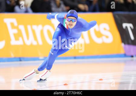 Betti Francesco (ITA), 11 NOVEMBRE 2023 - Patinage de vitesse : coupe du monde ISU de Patinage de vitesse 2023/24 Obihiro 1500m hommes Division B à Meiji Hokkaido Tokachi Oval à Hokkaido, Japon. (Photo de Naoki Morita/AFLO SPORT) Banque D'Images