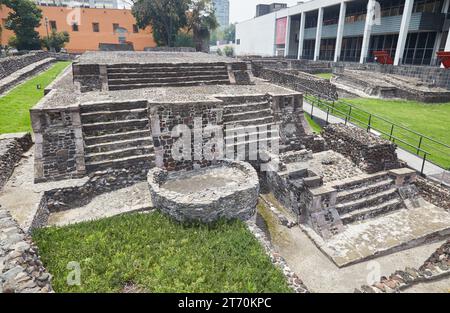 Les anciennes ruines aztèques de Tlatelolco à Mexico Banque D'Images