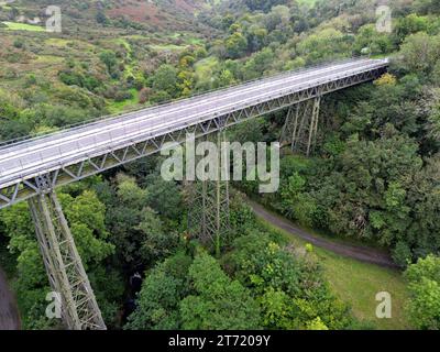 Viaduc de Meldon viaduc de chemin de fer désaffecté nr Okehampton, Devon, maintenant une piste de marche / vélo et une partie de la route de diversion Exeter-Plymouth Banque D'Images