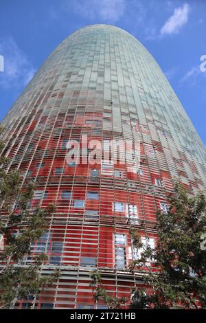 Verre Buiilding à Barcelone, Espagne Banque D'Images