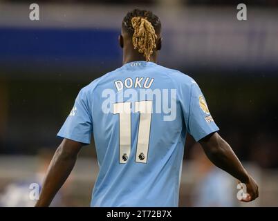 Londres, Royaume-Uni. 12 novembre 2023. 12 novembre 2023 - Chelsea - Manchester City - Premier League - Stamford Bridge Jeremy Doku de Manchester City lors du match de Premier League contre Chelsea. Crédit photo : Mark pain/Alamy Live News Banque D'Images