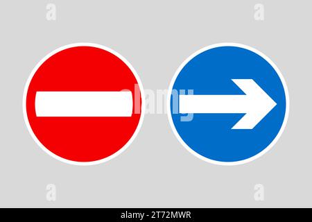 illustration du panneau d'avertissement de route isolé. modèle de réglementation du trafic vierge réaliste. Illustration vectorielle Illustration de Vecteur