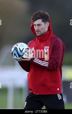 Cardiff, Royaume-Uni. 13 novembre 2023. Ben Davies du pays de Galles lors de l'entraînement de l'équipe de football du pays de Galles à Hensol, Vale of Glamorgan, dans le sud du pays de Galles, le lundi 13 novembre 2023. L'équipe s'entraîne avant les matchs de qualification de l'UEFA Euro 2024 contre l'Arménie et la Turquie ce mois-ci. photo par Andrew Orchard/Andrew Orchard photographie sportive/Alamy Live News crédit : Andrew Orchard photographie sportive/Alamy Live News Banque D'Images