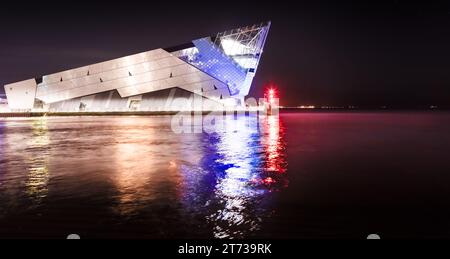 The Deep, Kingston upon Hull, Sammy's point, Junction of River Hull & Humber. Banque D'Images