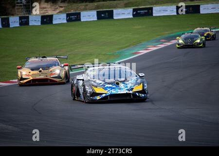 Circuit de Vallelunga, Rome, Italie 12 11 2023 - Lamborghini Super Trofeo Europe ronde 5, jour 2, course AM/LC 2. Holger Harmsen en action sur circuit avec Lamborghini Huracan. Crédit photo : Fabio Pagani/Alamy Live News Banque D'Images