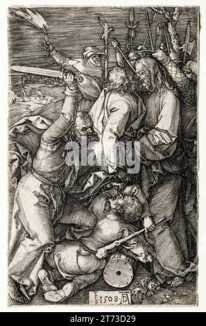 Albrecht durer, la trahison du Christ, gravure sur cuivre, 1508 Banque D'Images