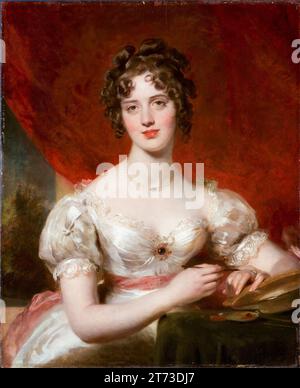 Portrait de Mary Anne Bloxam (plus tard Mme Frederick H Hemming), peinture à l'huile sur panneau par Sir Thomas Lawrence, vers 1824 Banque D'Images