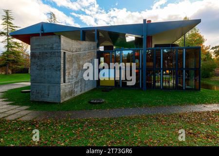 Pavillon le Corbusier ou Maison Heidi Weber dessinée par la Corbusier, Zürich, canton de Zürich. Suisse. Le musée est répertorié dans l'invento suisse Banque D'Images