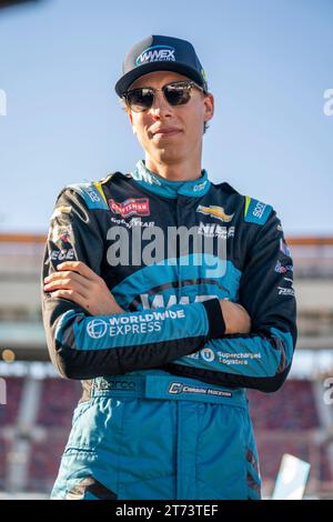 Avondale, AZ, États-Unis. 3 novembre 2023. Carson Hocevar (42), pilote de la NASCAR Craftsman Truck Series, attend de se qualifier pour le Craftsman 150 au Phoniex Raceway à Avondale AZ. (Image de crédit : © Logan T Arce Grindstone Media GR/ASP) USAGE ÉDITORIAL SEULEMENT! Non destiné à UN USAGE commercial ! Banque D'Images