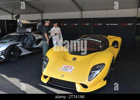 De Tomaso P72 au Festival de vitesse (Festival de Velocidad) au circuit de Catalogne, Barcelone, Espagne le 30 septembre 2023 Banque D'Images