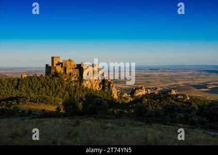 Château Roman, Castillo de Loarre, Loarre, Huesca, Aragon, Pyrénées, Espagne Banque D'Images