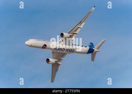 Airbus A350-1000 au Dubai Air Show 2023 à Dubaï, Émirats arabes Unis Banque D'Images