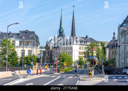 Cathédrale notre-Dame du boulevard Franklin Delano Roosevelt, ville haute, ville de Luxembourg, Luxembourg Banque D'Images