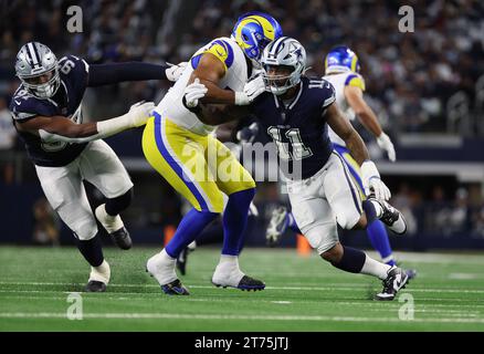 Arlington, Texas États-Unis : Micah Parsons, le linebacker des Dallas Cowboys (11) contre les Rams de Los Angeles lors d'un match de la NFL au AT&T Stadium, le dimanche 29 octobre 20 Banque D'Images