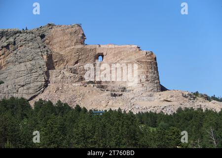 Vue de Monument to Crazy Horse dans le dakota du Sud Banque D'Images