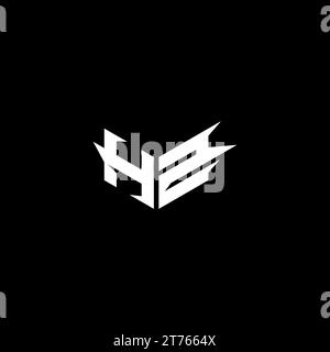 Logo HZ Premium logo initial eSport et concept de conception de jeu Illustration de Vecteur