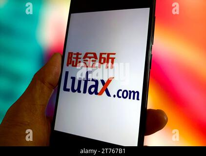 SUQIAN, CHINE - 14 NOVEMBRE 2023 - illustration Lufax, 14 novembre 2023, Suqian, province du Jiangsu, Chine. Banque D'Images