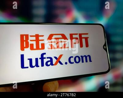 SUQIAN, CHINE - 14 NOVEMBRE 2023 - illustration Lufax, 14 novembre 2023, Suqian, province du Jiangsu, Chine. Banque D'Images