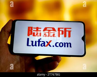 SUQIAN, CHINE - 14 NOVEMBRE 2023 - illustration Lufax, 14 novembre 2023, Suqian, province du Jiangsu, Chine. Banque D'Images