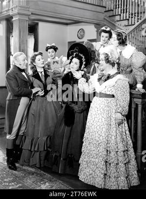 EDMUND GWENN : M. Bennet GREER GARSON : Elizabeth ANN RUTHERFORD : Lydia MAUREEN O'SULLIVAN : Jane HEATHER ANGEL : Kitty MARY BOLAND : Mme Bennet et MARSHA HUNT : Mary in PRIDE AND PREJUDICE 1940 réalisateur ROBERT Z. LEONARD Novel Jane Austen scénario Aldous Huxley and Jane Murfin Gowns Gilbert Adrian producteur Hunt Stromberg Metro Goldwyn Mayer (MGM) Banque D'Images