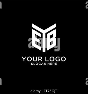 Logo initial de miroir EB, graphique vectoriel de style de conception initial de monogramme créatif audacieux Illustration de Vecteur