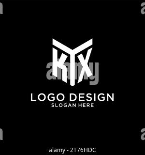 Logo initial KX miroir, graphique vectoriel de style de conception initiale monogramme créatif audacieux Illustration de Vecteur