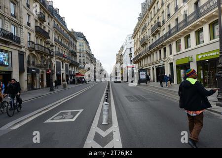 Rue de Rivoli à Paris, France. Banque D'Images