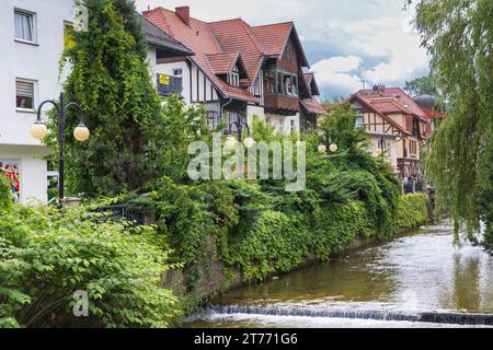 Polanica Zdroj, Pologne, 16 juillet 2023 : centre historique de la ville Polanica Zdroj dans le comté de Klodzko, voïvodie de Basse-Silésie en Pologne occidentale Banque D'Images