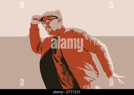 illustration vectorielle d'un homme dansant Illustration de Vecteur