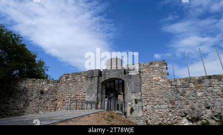 entrée au château de Burgos, colline San Miguel, Burgos, Castille et Léon , nord-ouest de l'Espagne, Europe, Banque D'Images
