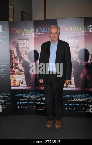 Milan, Italie. 14 novembre 2023. Milan, Photocall ilm - Dallamericaruso il Concerto Perduto - sur la photo Walter Veltroni crédit : Agence photo indépendante/Alamy Live News Banque D'Images