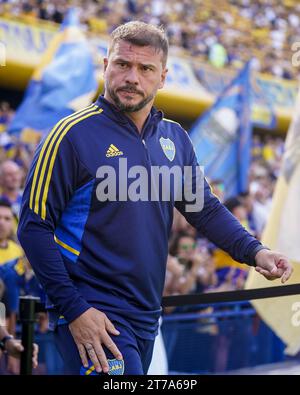 Mariano Herron entraîneur de Boca Juniors lors du match de Liga Argentina entre CA Boca Juniors et Newell’s joué au stade la Bombonera le 12 novembre 2023 à Buenos Aires, Espagne. (Photo Santiago Joel Abdala / PRESSINPHOTO) Banque D'Images