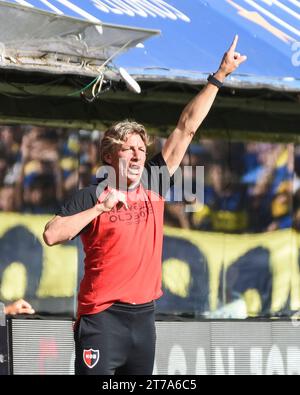 Gabriel Heinze entraîneur de Boca Juniors lors du match de Liga Argentina entre CA Boca Juniors et Newell a joué au stade la Bombonera le 12 novembre 2023 à Buenos Aires, Espagne. (Photo Santiago Joel Abdala / PRESSINPHOTO) Banque D'Images