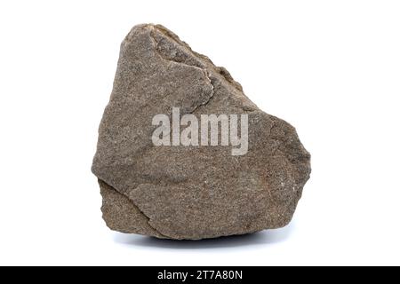 Le grès est une roche sédimentaire clastique composée de grains de quartz. Cet échantillon provient de Cardona, Barcelone, Catalogne, Espagne. Banque D'Images