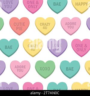 Bonbons en forme de coeur avec différents messages vecteur Illustration de Vecteur