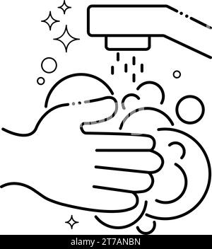 Gants de cuisine isolés laver la vaisselle Clean Icon Vector Illustration de Vecteur