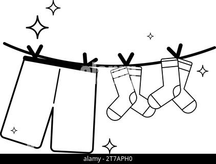 Short et chaussettes isolés brillants et propres vecteur d'icône Illustration de Vecteur