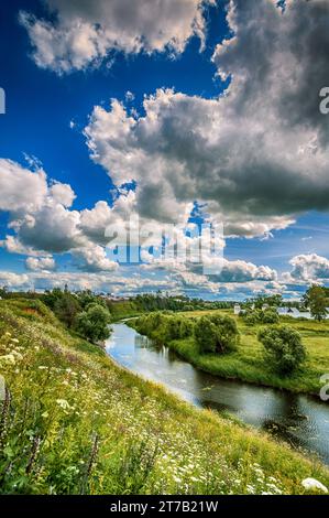 Le monastère de Pokrovsky est situé sur la rive droite de la rivière Kamenka dans la partie nord de Souzdal. Fondée en 1364 par le prince Dmitri Konstantinovitch Banque D'Images